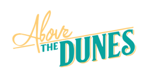 the logo for above the dunes